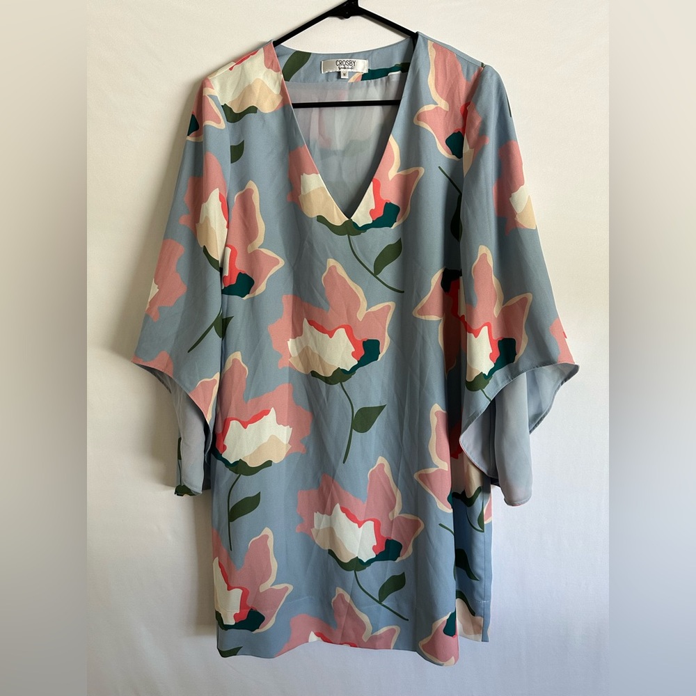 Crosby by Mollie Burch V Neck Mini Dress Floral Size M